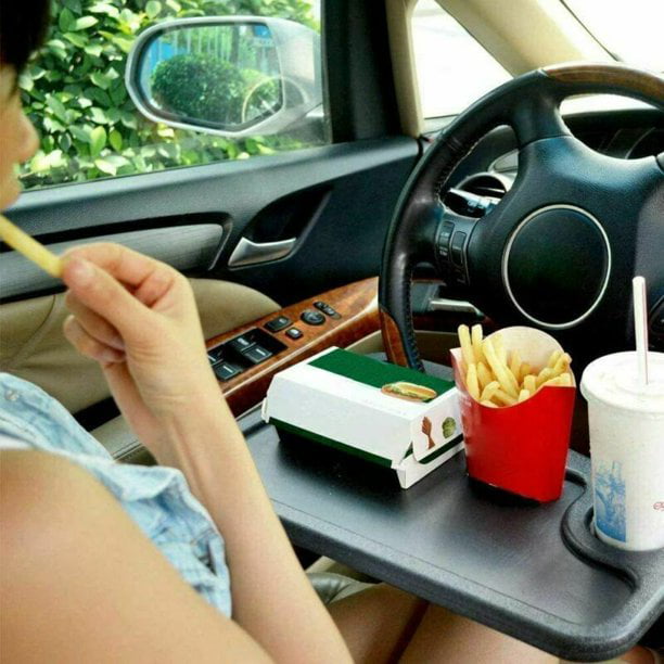 Car Steering Wheel Tray Desk Two Sided For Laptop Drink Food Work Table  Holder
