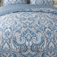 thumbnail image 4 of Juego de colcha acolchada NEWLAKE Queen de algodón gris floral, 4 of 9