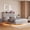 Grey, variant on Ourlova Queen Floating Bed Frame with LED Lights Charging Station No Box Spring Needed Easy to Assemble Black