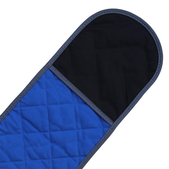 GOOHOCHY Blue Silicone Kitchen Mitt with Cotton Lining Heat Resistant and Waterproof for Cooking Baking BBQ 1 Pc