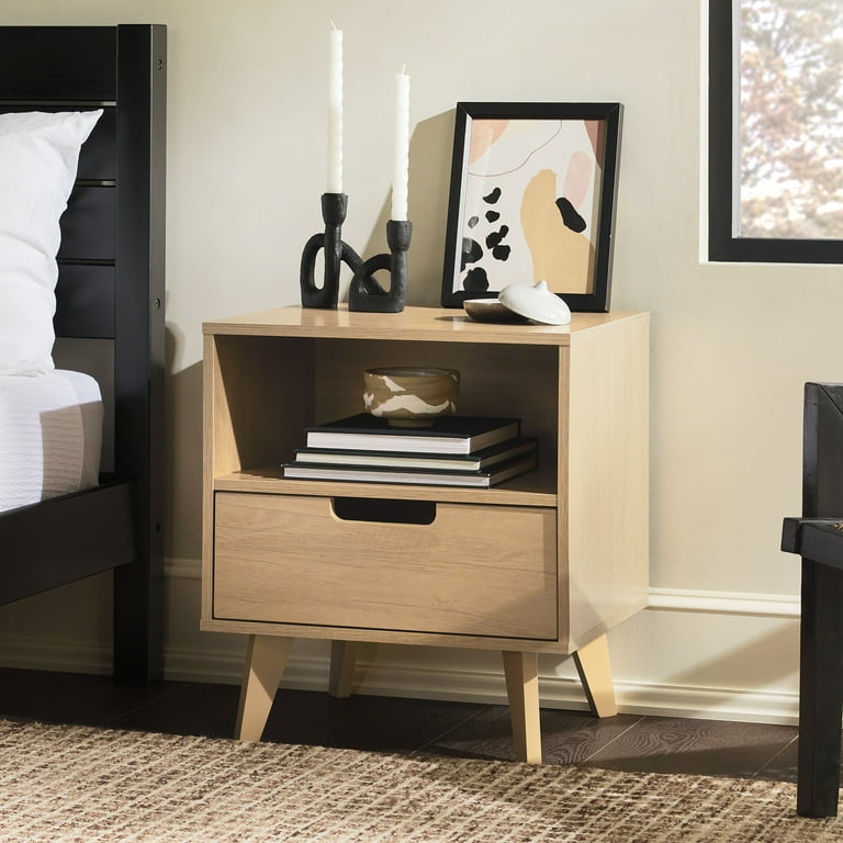 Manor Park Mid Century Modern 1 Drawer Angle Leg Nightstand