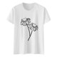 thumbnail image 3 of Gibobby Playera de Manga Corta con Cuello Redondo Camiseta con estampado girasol para mujer, camiseta informal manga corta con gráfico, camisetas ajustadas informale(Blanco,XL), 3 of 5