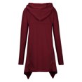 thumbnail image 5 of IROINNID Women's Long Sleeve Hoodie Thigh-Length Print Leisure Plus Size Medium And Long Tops Sweatshirts Pullover, Wine, 5 of 8