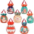 thumbnail image 2 of Decoraciones de Feliz Año Nuevo, muñeco de nieve de dibujos animados, Papá Noel, árbol de Navidad, bolsa de regalo de mano, decoraciones de fiesta de Navidad para el hogar, 2 of 4