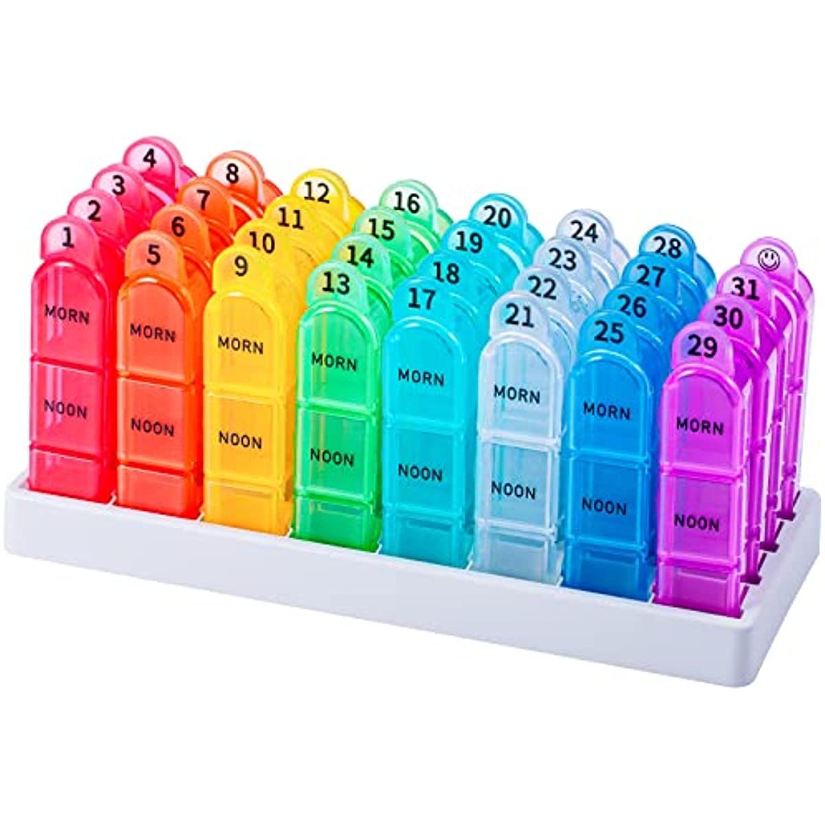 Monthly Pill Organizer 3 Times A Day, 30 Day Pill Organizer Morning