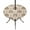 Brown, Beige, Tan, variant on Round Outdoor Tablecloth with Umbrella Hole and Zipper, Tropical Palm Trees Tablecloth with Elastic Waterproof, Summer Coastal Navy Blue Vintage Patio Table Covers for 36" - 44" Picnic Pool Tables