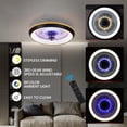 thumbnail image 1 of Ventilador De Techo Led Nórdico Moderno, Ventilador De Techo Regulable Continuo Con Lámpara, Ventilador Ultrasilencioso, Lámpara De Araña Para Dormitorio Y Sala De Estar Serendint HA035992-00, 1 of 6