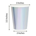 thumbnail image 3 of Efavormart 24 Pack | 9oz Metallic Iridescent Paper Cups, Disposable Party Cup Tableware All Purpose, 3 of 11