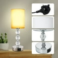 thumbnail image 6 of Touch Crystal Table Lamps, 3 Way Dimmable Bedside Lamp with USB C+A Charging Port for Bedroom Living Room, Office (Bulb Included), 6 of 12