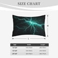 thumbnail image 4 of Rateoe Green Lightning Flash Pattern Pillow Covers with Invisible Zipper(Pillows are not Included) Standard Pillowcases-14"x20", 4 of 6
