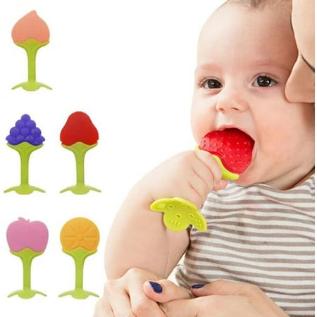 Baby Teething Toys, 5Pcs Teething Toys Set Teethers Freezer Safe Silicone Teethers Baby Gift for 6-12 Months Newborn Boy & Girls