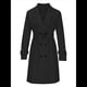 thumbnail image 2 of Gabardina Larga Cruzada de Larga para Mujer, Cortavientos, Clásica, con Solapa y Cinturón. Negro L, 2 of 7