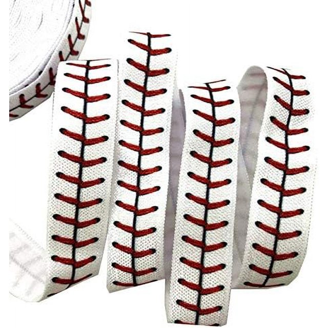 10Yards Football/Softball/Volleyball/Tennis Print Fold Over Elastic 5/8inch-Printed Elastic Ribbon-Elastic Bands for Sewing-FOE Trimming for Sewing-FOE Ribbons for Craft-FOE Ribbon Decoration