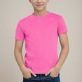 thumbnail image 2 of Gubotare Kids Tshirts Boys Boys Shirts Short Sleeve Toddler Kids Girls Boys Short Sleeve Basic T Shirt Casual Summer Tees Shirt Tops Solid Color T Shirts,Pink 5-6 Years, 2 of 7