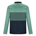 thumbnail image 4 of Penkiiy Chemises de Golf pour Hommes Manches Longues Col Chemise de Tennis T-Shirt de Travail à Rayures Color Block 3TG Vert Armée, 4 of 5