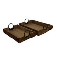 thumbnail image 1 of Sagebrook Home 14041-01 S/2 WOOD TRAYS 19X13X5", BROWN, 1 of 2