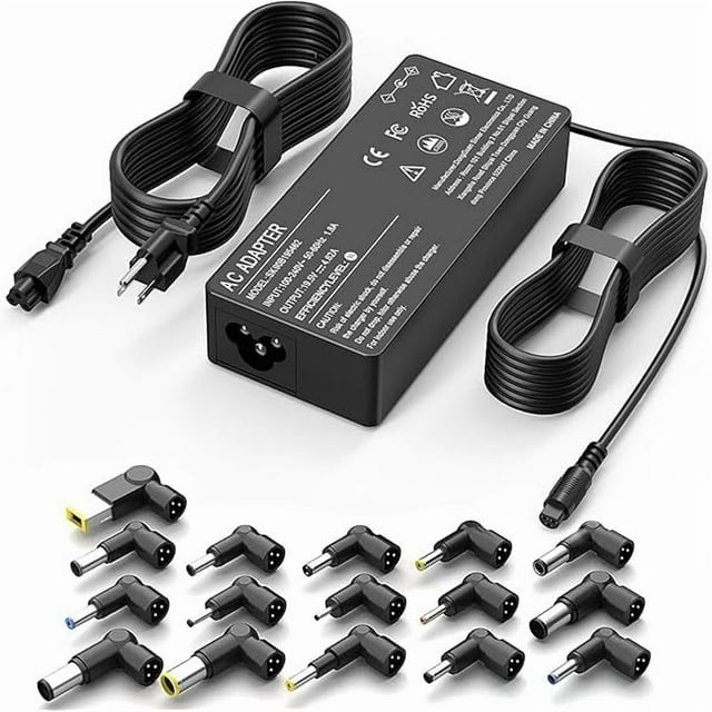 wonima11 90W Universal Adapter Laptop Charger Compatible with HP Dell Len OVO Acer Asus IBM to Shiba Notebook Ultrabook Chromebook Fast Charging Cord with 16 Connectors