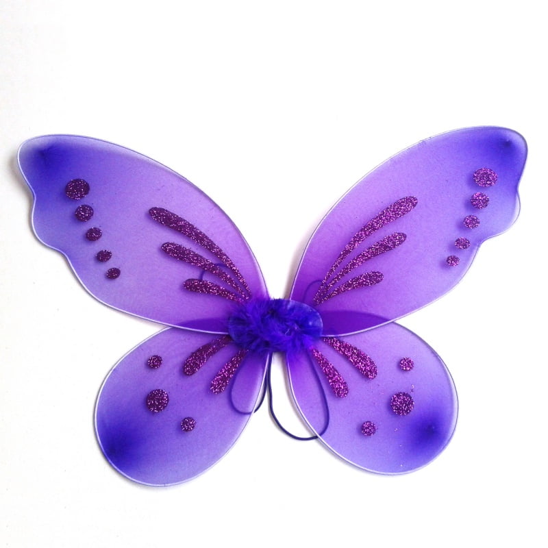 Royal Blue Butterfly Fairy Angel Wings Halloween Costume Child Birthday Party 