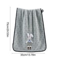 thumbnail image 4 of Yhmxh Easter Hand Towels Easter Bunny Decorative Towels for Bathroom 14" x 29" Cotton Bunny Carrot Bathroom Towel Decorative Dish Towels Embroidered Rabbit Soft for Bathroom Beach Kitchen Gift, 4 of 7