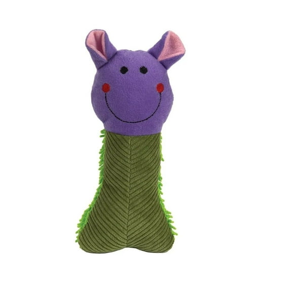 Soft Plush Dog Toy with Squeaker Funny Green and Purple Shaggy Choose Character (10 inch Martian)