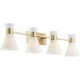 thumbnail image 3 of Beldar 4 - Light Aged Brass Brass Wall Sconce, 3 of 4