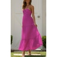 thumbnail image 2 of PENGXIANG Robe Longue Y2k pour Femmes Bretelles Spaghetti Col en V Robe Maxi Ligne A Dos Nu Vacances Anniversaire Plage Robe d'Été, 2 of 3