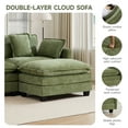 thumbnail image 4 of Domicare Modern 3 Seater Sectional Sofa with Ottoman, Sofas for Living Room, Living Room Furniture，Green, 4 of 9