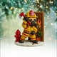 thumbnail image 3 of Colección de adornos de bombero 2026 | Adorno navideño de perro bombero hecho a mano y pintado a mano | Decoración navideña | Regalo para familias amantes de los perros y bomberos, 3 of 5