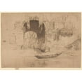 thumbnail image 2 of James Abbott McNeill Whistler 24x18 Black Ornate Framed Double Matted Museum Art Print Titled: San Biagio (ca. 1880), 2 of 5