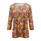 thumbnail image 4 of Camiseta informal de manga larga con estampado de fantasmas de Halloween para mujer: top festivo para las fiestas, 4 of 5