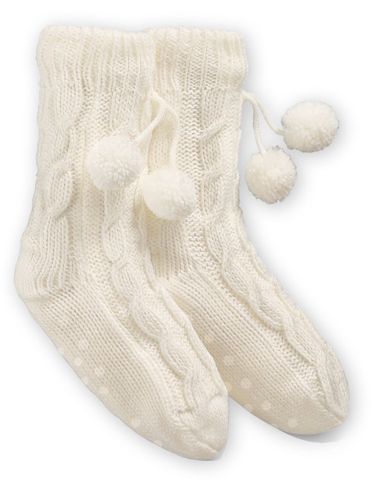 womens cream socks