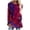 Hot Pink, variant on Trendfront Womens Boho Print Tunic Tops Crewneck Long Sleeve Colorful Pattern Loose Fit Casual Shirts