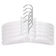 thumbnail image 2 of 5pcs luxury satin padded children's clothes garment hangers for kids - white, 2 of 5