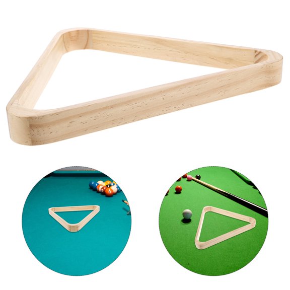 BESTYASH Light Yellow Wooden Pool Ball Triangle Rack Sturdy Durable Table Accessory