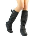 thumbnail image 3 of DREAM PAIRS Women's Wide Calf Knee High Boots, Fur-lined Low Hidden Wedge Boots, 3 of 3