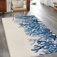 thumbnail image 3 of Summer Ocean Coral Washable Area Rugs 2.7'x5', Nautical Sea Watercolor Blue Starfish Shell Linen Low Pile Throw Living Room Rug Non-Slip Sturdy Edge Binding Carpet for Indoor Entryway Bedside Kitchen, 3 of 9