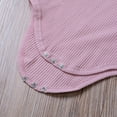 thumbnail image 6 of Coduop Infant Baby Girl Plain Rib Knit Ruffle Long Sleeve Romper Bodysuit Tops, 6 of 6