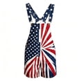 thumbnail image 7 of Tisuna Kids Denim Patriotic Overalls Star Striped Print Sleeveless Jumpsuit Shorts Boys And Girls July 4Th Anniversary 250 Years Celebration Graphic Romper Navy Size 6-7 Years, 7 of 7