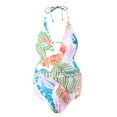 thumbnail image 6 of UFOUND Womens Maternity Swimsuits Sexy V Neck Floral Swimwear Bathing Beach Swimsuit Suits Pregnancy Bikini Swimwear, 6 of 6