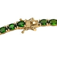 thumbnail image 6 of Chrome Diopside Tennis Necklace 18 Inches in Vermeil Yellow Gold Over Sterling Silver 33.00 ctw, Tennis Necklace in Yellow Gold Plated, 6 of 10