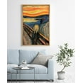 thumbnail image 3 of IDEA4WALL Framed Wall Art Edvard Munch's The Scream Decorative Historic Oil Painting Baroque Traditional Scenic Famous Canvas Print for Living Room, Bedroom, Office - Natural 16"x24", 3 of 5