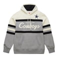 thumbnail image 2 of Men's Mitchell & Ness Cream/Gray Dallas Cowboys Head Coach Vintage Logo Pullover Hoodie, 2 of 6