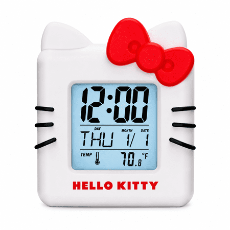 Hello Kitty Sunrise Alarm Clock - Color Lights, USB Charging