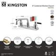 thumbnail image 7 of Kingston FB2135DKL Kaiser Two-Handle 2-Hole 8" Centerset Kitchen Faucet in Oil Rubbed Bronze, 7 of 7