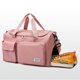 thumbnail image 3 of Bolsa de deporte, bolsa de viaje para mujeres y hombres de gran capacidad con compartimento para zapatos, bolsillo húmedo y funda para carrito, bolsa de fin de semana ligera y portátil, Fitness Pink, 3 of 5