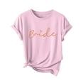 thumbnail image 3 of Hvot&aat Bride Print Shirt for Women Engaged Shirt Bridesmaid T-Shirt Bachelorette Party Sleeve Short Tops Bachelorette Party Favors, 3 of 3