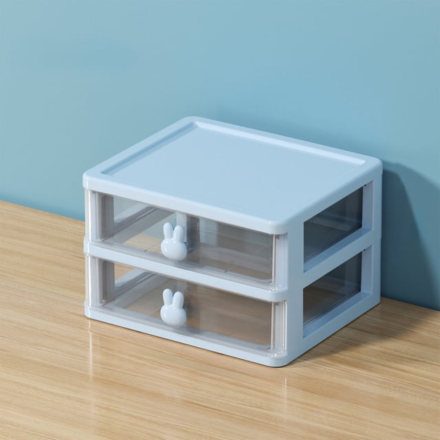 Xihbxyly Caja de Almacenamiento de Escritorio, Organizador de Cajones Transparente, Diseño Antisuciedad para Cosméticos, Solución de Almacenamiento Apilable, Organizador de Papelería o Joyas, para Us
