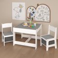 thumbnail image 4 of Kids Table and Chair Set for Ages 3-7, SHINPT 3 in 1 Toddler Desk and Chair Set with Storage Drawer, 2 in 1 Wooden Activity Table with Detachable Tabletop for Nursery, Playroom, Classroom,Home, 4 of 8