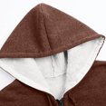 thumbnail image 6 of Vibrex Fleece Jacket Women's Plus Size Heavyweight Fleece Lined Zip Up Hoodie Solid Color Drop Shoulder Pullover Cardigan Pockets Warm Plush Hooded Jacket Fleece Sweater Coat for Women, 6 of 10