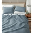 thumbnail image 4 of Chezmoi Collection Teo 3-Piece Dusty Blue Queen Size Quilt Set - Diamond Stitched Lightweight Microfiber Bedspread Set Bedspread Set for All Seasons, 4 of 9